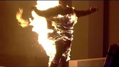 شاب يشعل النار في والده بالإسكندرية 