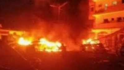 السيطرة على حريق هائل في شونة لتخزين المحاصيل الزراعية بالبحيرة