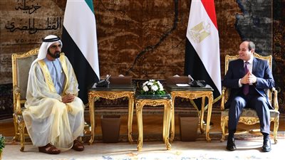 تفاصيل لقاء الرئيس السيسي بالشيخ محمد بن راشد
