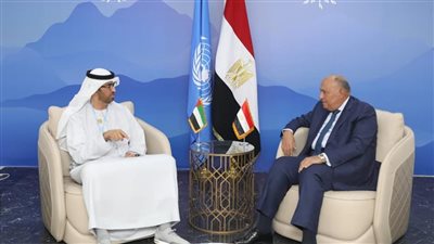وزير الخارجية سامح شكري يستقبل المبعوث الإماراتي للمناخ