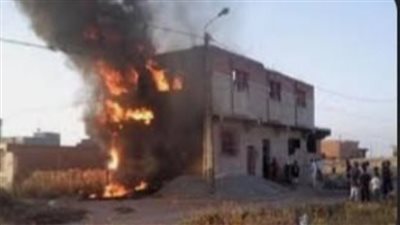 حريق هائل يلتهم منزل في طما بسوهاج