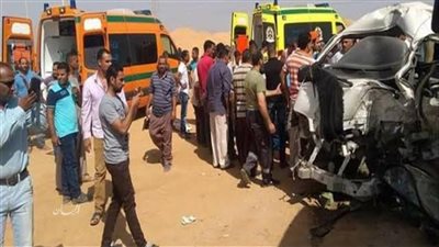 بينهم أم و3 أطفال.. إصابة 7 أشخاص فى حادث تصادم بالمنيا