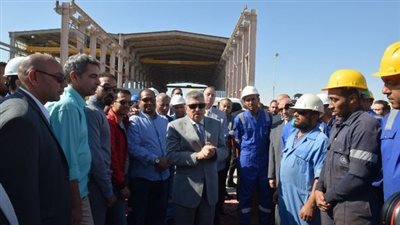 الفريق أسامة ربيع يتفقد الأعمال الإنشائية بمحافظة السويس