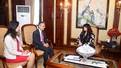 وزيرة الهجرة تستقبل سفير اليابان لبحث ملفات التعاون المشترك