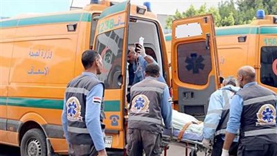  حادث مروري بطريق البرمبل في مركز أطفيح ووجود مصابين