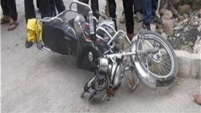 إصابة شاب فى حادث موتوسيكل بأسوان