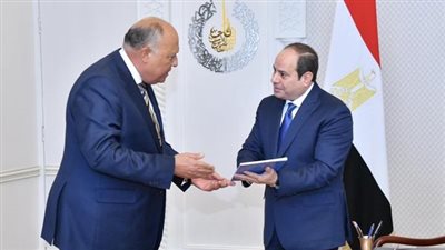 تفاصيل اجتماع الرئيس السيسي مع سامح شكري وزير الخارجية