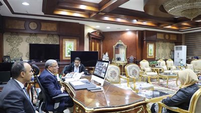 محافظ المنيا يشارك في اجتماع مجلس المحافظين عبر تقنية الفيديو كونفرانس