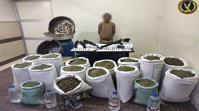 سقوط تاجر الكيف بحوزته أسلحة ومخدرات بـ7 ملايين جنيه في كمين سيناء