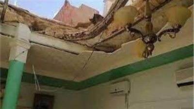  انهيار جزء من سقف مسجد أحمد الشريف بالمنيا 