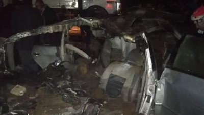 مصرع 4 أشخاص في حادث مروع بالبحيرة 