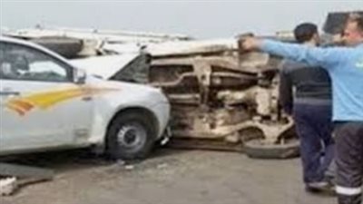 إصابة 8 أشخاص في حادث تصادم بطريق محور الضبعة بالبحيرة 