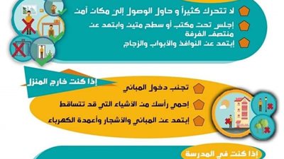 كيف تتصرف عند حدوث زلزال أثناء الوجود في المدرسة