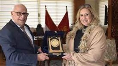 محافظ بورسعيد يستقبل الإعلامية نائلة فاروق رئيس التلفزيون المصري