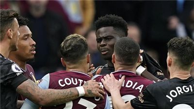 أرسنال يستعيد صدارة الدوري الإنجليزي بعد ريمونتادا تاريخية أمام أستون فيلا