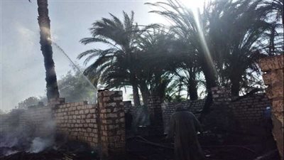 الدفع بقوات الحماية المدنية للسيطرة على حريق هائل في حوشين ماشية بسوهاج