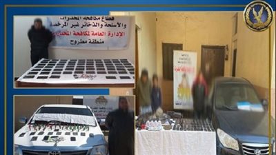 مكافحة المخدرات تُعلن القبض على أخطر 5 من تجار الصنف بمطروح ودمياط