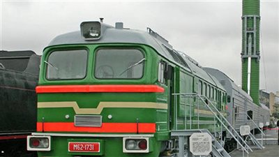 القوات الروسية تستخدم القطار المدرع في منطقة العمليات الخاصة