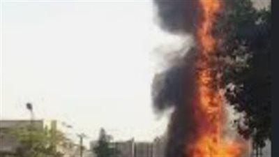 السيطرة على حريق في برج اتصالات داخل نادي نجع حمادي 