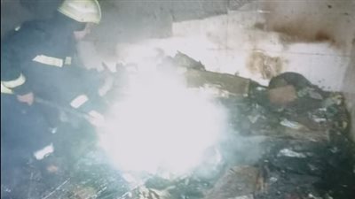 حريق هائل داخل مخزن سجائر بشارع حيدر خلف في حلوان