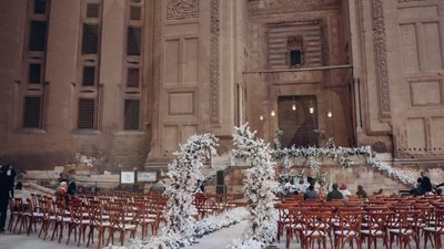رغم الحظر.. كواليس إقامة حفل زواج داخل مسجد السلطان حسن بالصور