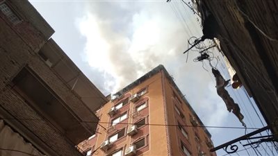 عاجل.. حريق بكنيسة الأنبا إبرام بالزاوية الحمراء (صور)