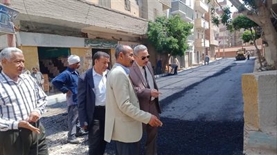 إعادة تأهيل ورصف الطرق الرئسية والفرعية ورفع كفاءة الميادين بسمالوط فى المنيا 
