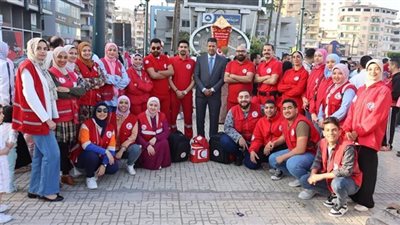 فرق الهلال الأحمر تؤمن احتفالات عيد الفطر بدمياط 