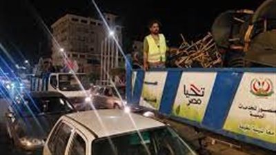 حملات مسائية مكثفة لإزالة الإشغالات بدمياط الجديدة