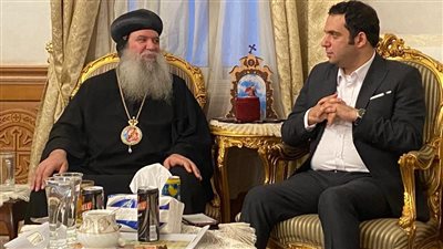 تفاصيل زيارة محمد بدران للأنبا سيداروس أسقف عام كنائس عزبة النخل