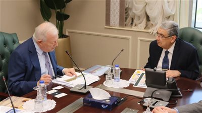 وزير الكهرباء يستقبل رئيس شركة Jean De Nul جون دى نول البلجيكية 