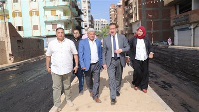 محافظ المنوفية يتابع ميدانيا أعمال رصف محور ترعة المعهد الجديد