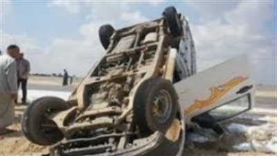 إصابة شخصين في انقلاب سيارة ملاكي بقنا 