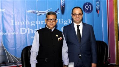 تدشين خط الطيران المباشر بين القاهرة ودكا