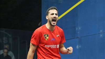 تأهل مازن هشام للدور ربع النهائي لبطولة الجونة الدولية للإسكواش 