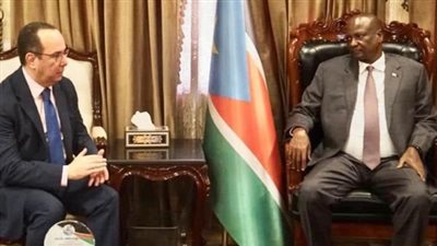 سفير مصر في جوبا يلتقي نائب رئيس جمهورية جنوب السودان لقطاع البنية التحتية