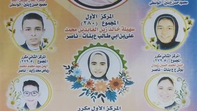 ننشر صور وأسماء الأوائل.. 77.11% نسبة النجاح بالشهادة الإعدادية ببنى سويف