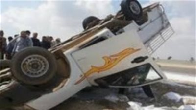 مصرع شخص في حادث مروع أمام مدخل مدينة دمنهور بالبحيرة 