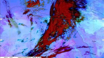الأرصاد عن طقس اليوم: أمطار رعدية ونشاط للرمال والأتربة 