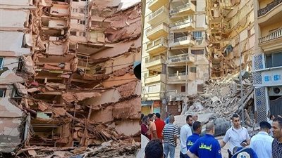 أول تحرك للنيابة العامة بشأن العقار المنهار في سيدي بشر بالإسكندرية