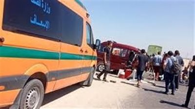 إصابة 14 شخصًا في حادث انقلاب ميكروباص جنوب المنيا