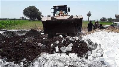 حملة لإزالة التعديات على الأراضي الزراعية بالمنيا 