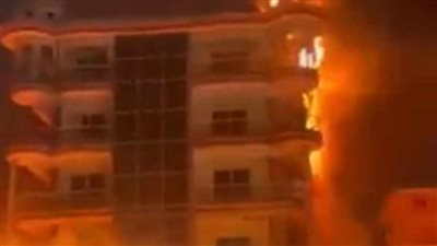 النيابة العامة تعاين موقع حريق جمصة 