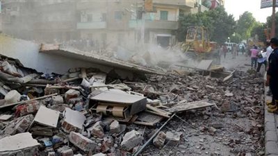 عاجل.. انهيار عقار ووفاة 5 أشخاص وإصابة آخر تحت الأنقاض بحدائق القبة