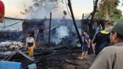 إصابة 5 أشخاص جراء حريق هائل بقرية في البلينا بسوهاج 