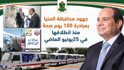 الكشف الطبي على 520 ألف مواطن خلال قوافل «100 يوم صحة» بالمنيا