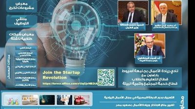 وزارة العمل تنظم معسكر تدريبي لريادة الأعمال والتوظيف بجامعة أسيوط