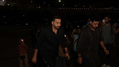 ميرفت أمين وحمادة هلال يصلان عزاء والد مي كساب (صور)