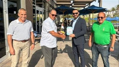 الاتحاد العراقى للتنس يكرم الشافعى ويشكر مصر على كرم الضيافة
