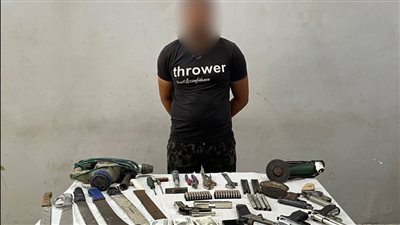 ضبط ترسانة اسلحة داخل ورشة حداد في كفر الدوار